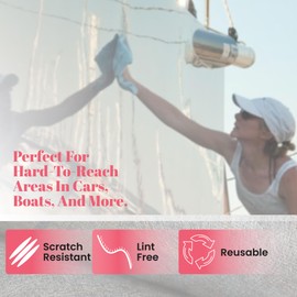 Jude's Miracle Car Cloth - 2 Pack Grey - LINT-Free! Scratch-Free! Hi-Tech Cleaning Wipes. Fabulous Stocking Stuffer, Hostess OR Office Gift!