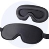 Hilvard Schlafmaske, Augenmask, inklusive Schlaf-Ohrstöpsel, 100% Verdunkelung, Verstellbar, Ergonomisch, Schwarz