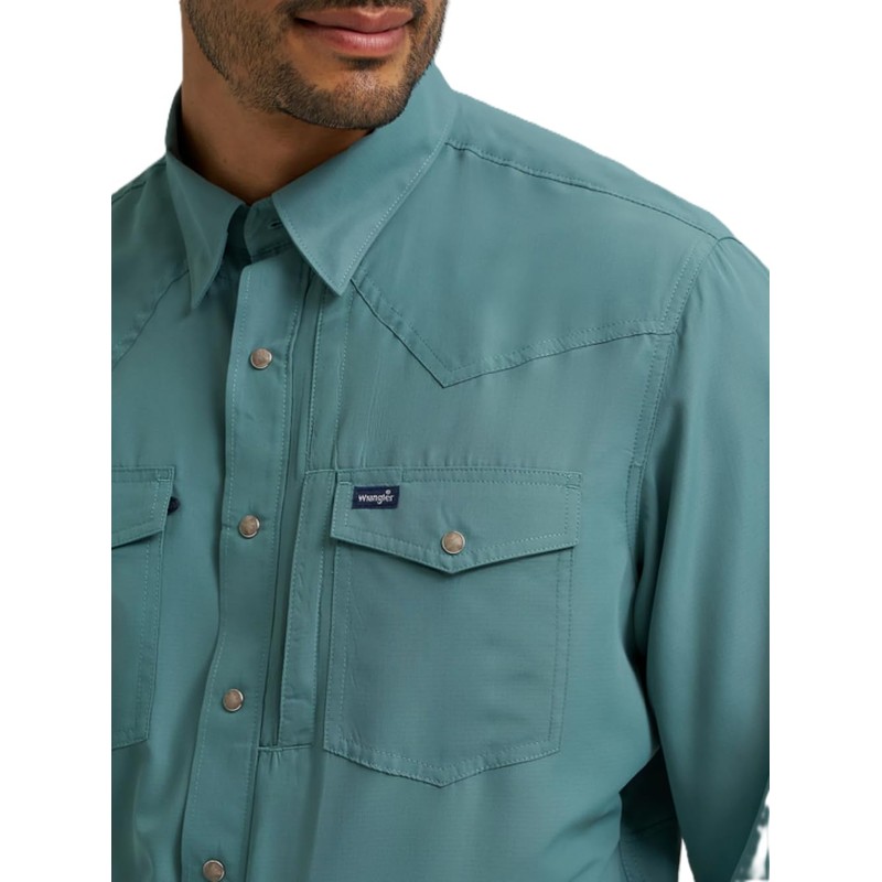 Wrangler FA25 PERFROMANCE SNAP LS - MPF32511G Pine S