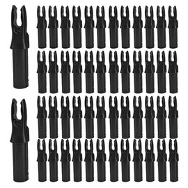 SVUPUE Archery Arrow Cams, Pack of 50 Plastic Arrow Cams for 6.2 mm Diameter Arrow Shafts (Black)
