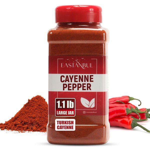 Eastanbul Cayenne Pepper, 1.1lb, Turkish Bulk Cayenne Pepper Powder, Very