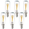 LiteHistory LiteHistory Dimmable T6 led Bulb 25W Candelabra led 2700K Clear 200lm 2W e12 T25 led Bulb 6Pack