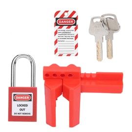 Lockout Tagout Lock Kit, Portable Non-Slip Padlock Kit for Mechanical Devices
