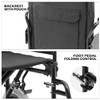 MoNiBloom Folding Lightweight Wheelchair, Portable User-Friendly Wheel Chair with Flip-Back