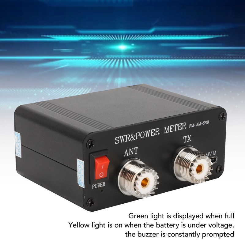 Standing Wave Meter Aluminium Alloy Digital Display 1.8‑50MHz FM AM