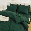 Litanika California King Comforter Set Dark Emerald Green - 7