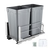VEVOR Pull-Out Trash Can, 27 QT x2 Double Under Mount