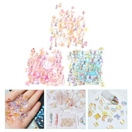 Baluue 3bags Nail Art Supplies Decorations Rhinestones Gems Flatback Nail Gems Random Style