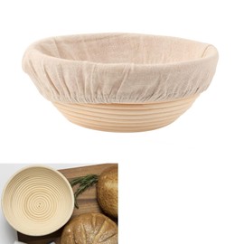Emapoy Bread Proofing Baskets, 8.5 Inch Round Dough Proofing Bowls W/Liners Perfect For Home Sourdough Bakers Baking