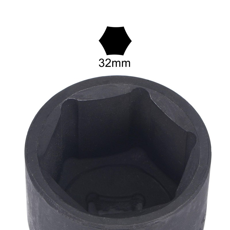 sourcing map 1/2" Drive by 32mm 6-Point Impact Socket, CR-V