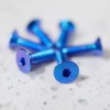 Unbranded Titanium Hex Countersunk Screws M5 Anodized Blue Purp Steering