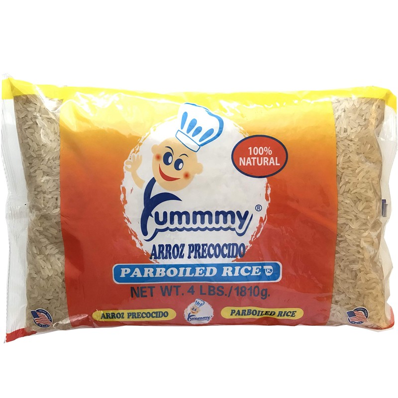 Yummmy Parboiled Long Grain Rice - Arroz Precocido, 4 Lb.,