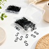 200PCS Mini Black S Hooks for Jewelry Hanging, Christmas Ornaments,