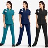 POUKEPRITY Medical Scrubs, Nursing Set, Unisex, White Coat, Quick Drying,