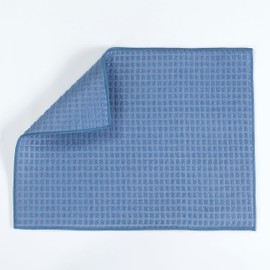 Home Beyond & HB design - Microfiber Dish Drying Mat for Kitchen - Absorbent Waffle Kitchen Counter Mat - 15x20-Inch, Blue