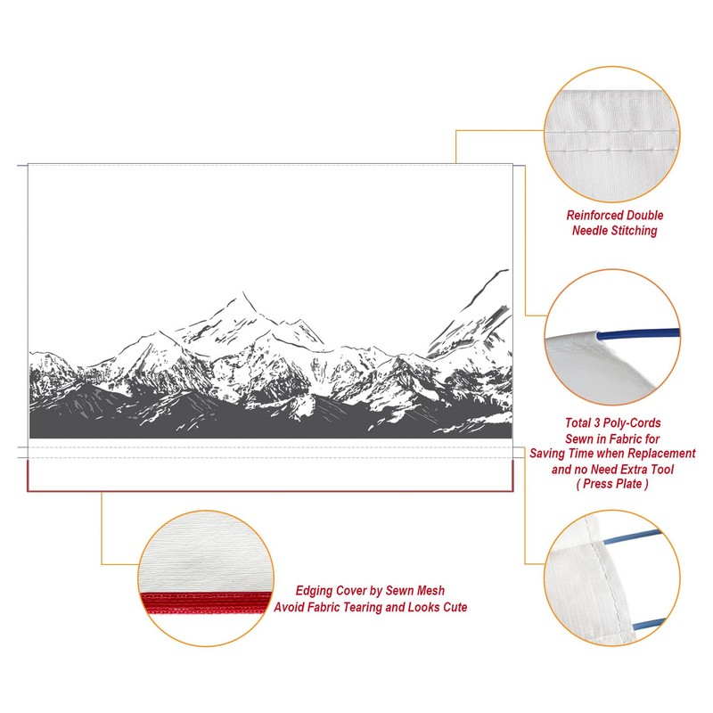 Leaveshade RV Awning Fabric Replacement Camper Trailer Awning Fabric Super