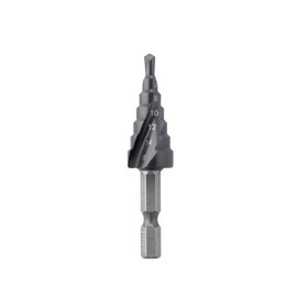 TD-416 Step Drill, 0.2 - 0.6 inches (4 - 16 mm), Hex Shaft, Takenoko Drill, For Impact, Stainless Steel, Iron, Drilling, Spiral Shape, Cobalt High Speed Steel, Titanium Nitride