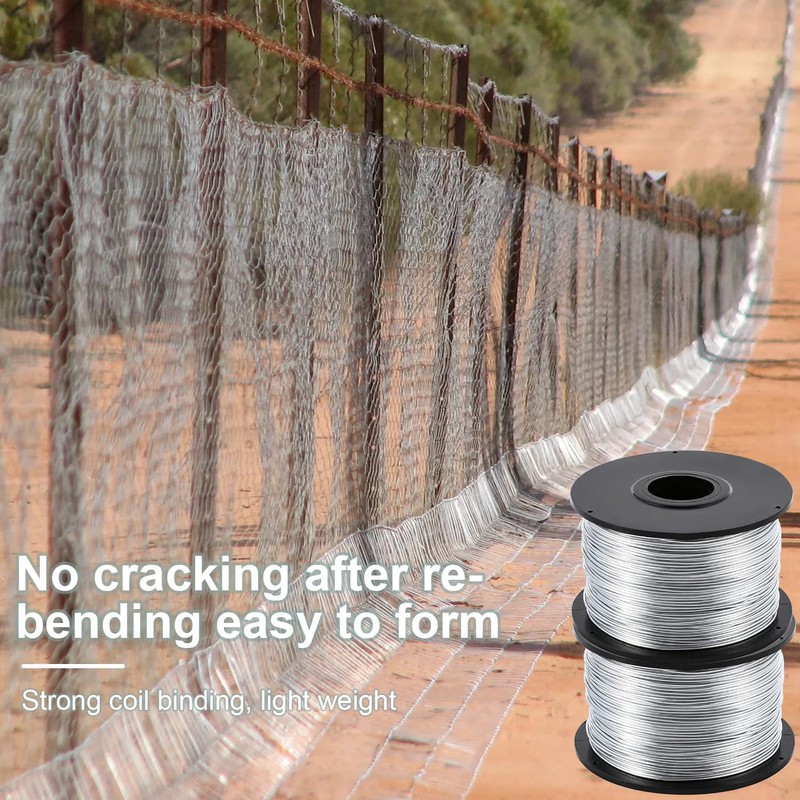 Steel Rebar Tie Wire Coil 10 Rolls, 1/32" 0.8 mm