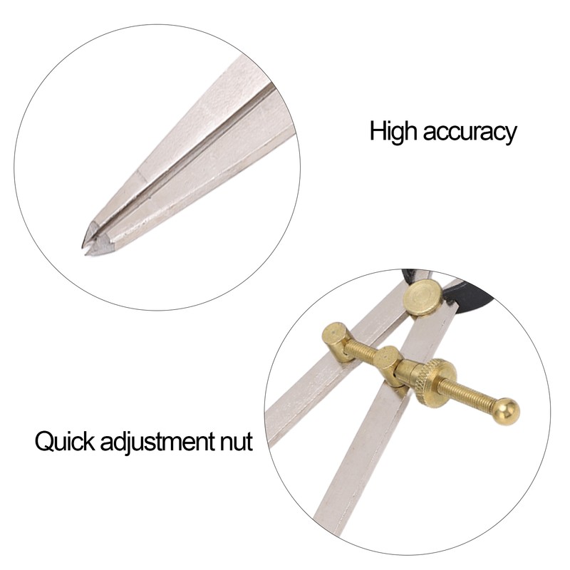 Wing Divider High Accuracy Rust Resistant Gold Adjustable Lockable Leather