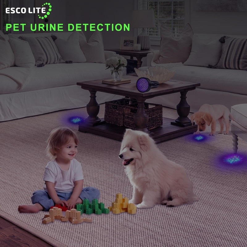ESCO LITE UV Flashlights Black Light for Pet Urine Detection