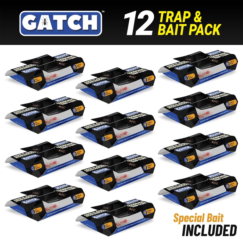 12 Pack Cockroach Killer Indoor Home, Cockroach Traps Indoor Sticky,