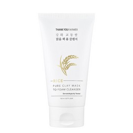 THANK YOU FARMER Rice Pure Clay Mask To Foam Cleanser