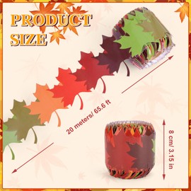 65.6Ft Fall Bulletin Board Borders Maple Leaves Shape Border Trim for School Classroom Blackboard Office Chalkboard Autumn Themed Party Thanksgiving Decoration Wall Decor