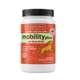 Serendipity Mobility con Bone Broth para Perros | Suplemento para Movilidad, Flexibilidad y Bienestar Articular | Delicioso y Fácil de Servir | 270 g