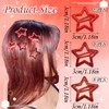 NAISKA 24Pcs Red Sequins Star Hair Clips Y2K Star Snap