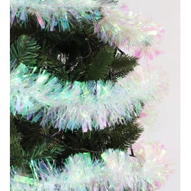 Christmas Concepts® 2 Metre Chunky/Fine Christmas Tinsel - Christmas Decoration Tinsel (Iridescent)