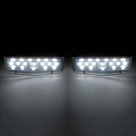 Gempro 2Pcs LED License Plate Light Assembly Replacement For Toyota Prius ZVW30 NHW20 Matrix Lexus Scion, Powered by 18SMD Xenon White LED Lights