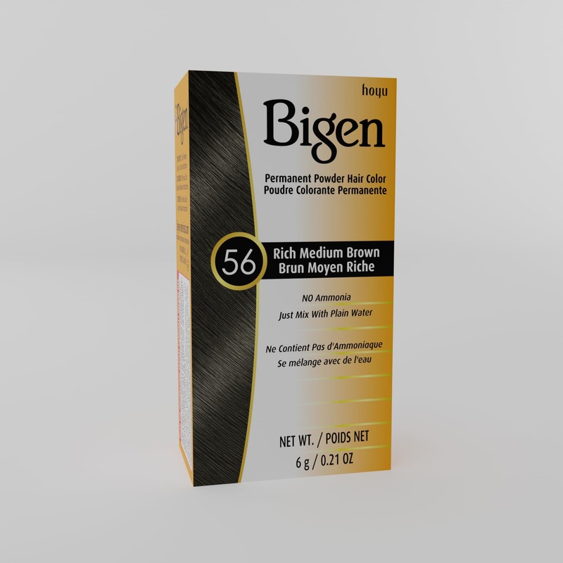 #56 Rich Medium Brown Bigen Permanent Powder - 6 Pack
