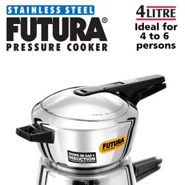 Hawkins-Futura F-41 Induction Compatible Pressure Cooker, 4-Liter, Stainless Steel