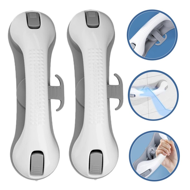 ORFOFE 2pcs Slip Handrails Non-Slip Bathroom Grab Bars Shower Door