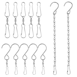 12pcs Swivel Dual Clips, XIACIBDUS Smooth Spinning Dual Clip 360 Wind Spinner Hooks, Swivel Clip Hanging Hooks for Windsocks Wind Chimes Bird Feeders Crystal Twisters