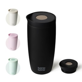 BOTTLE BOTTLE Taza de viaje aislada de 500ml con tapa a presión(Negro)