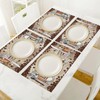 Coffee Time Placemats Set of 4, 12x18 Inch Farmhouse Retro