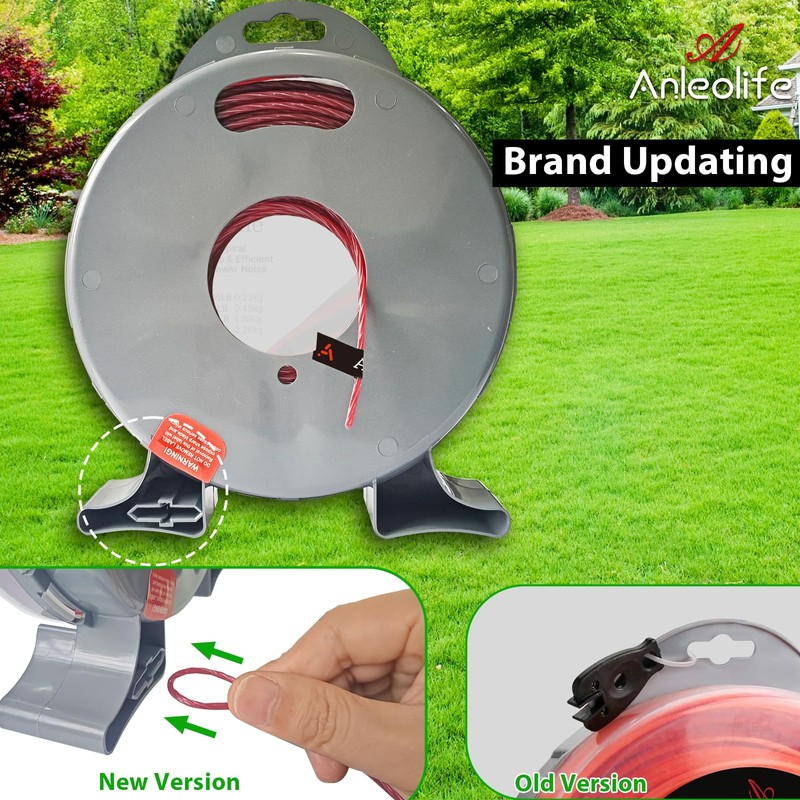 A ANLEOLIFE 1-Pound Commercial Square .080-Inch-by-557-ft String Trimmer Line Donut,with