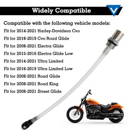62228-08C Fuel Check Valve, Gas Tank Line Hose, Fit for 2008-2021 Harley-Davidson CVO, CVO Road Glide, Electra Glide/Low, Road Glide, Road King, Street Glide, Ultra Limited/Low