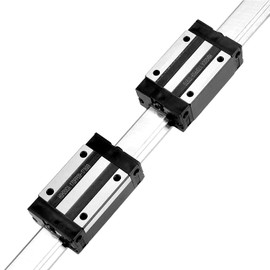 [2 Pack] HGR20/HGH20 300mm / 11.81inch Linear Sliding Rail Guide with 4 HGH20CA Linear Bearing Sliding Carriage Block for 3D Printer, CNC Machine and Routers (300mm, HGR20/HGH20)