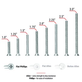 Fireball Dragon Stainless Steel Skateboard Hardware Set (Flat Phillips, 1.25")
