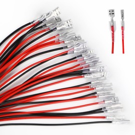 2.8/4.8mm Female Spade Crimp Terminal with Insulating Sleeve and Wire ，Electric Wires with Female Spade Quick Splice Assortment Kit