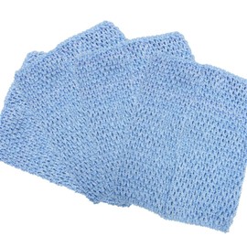 Time to Sparkle 4pcs Crochet Tube Top Crochet Tutu Infant Dress Baby Girls Skirt Pettiskirt, 10"x12", Baby Blue