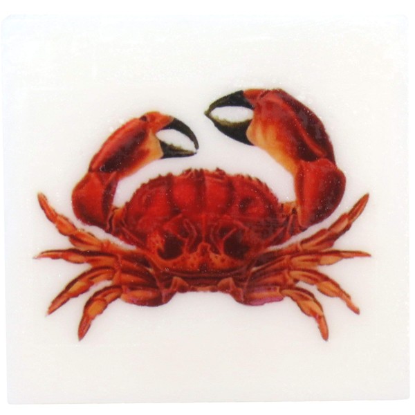 Bubblegum Scented Glycerin Soap with Vintage Ocean Creatures, Crab