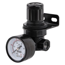 SNS Air Compressor Pressure Regulator With Bracket and Gauge Female Thread 1/4 NPT Adjustable R-N07BG