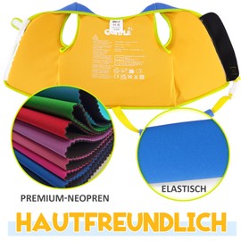 OSHYLE Children's Girls Boys Swimming Vest for Toddlers with Adjustable Safety Straps Age 1-9 (CA-Rays, M(3-6))