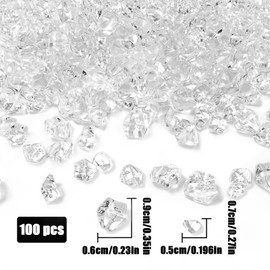 HAIKING Crushed Ice Rocks, 1000 PCS Decorative Ice Cubes for Wedding Centerpieces, Vase Fillers, Photography Accessories (5-9 mm/0.19-0.35 in)