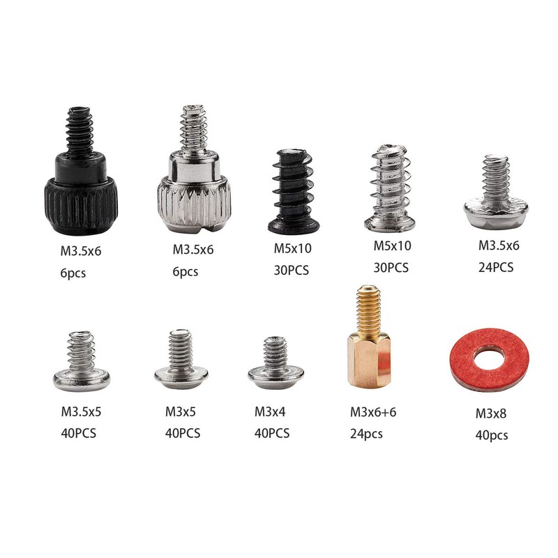 Litorange 280 Pcs PC Screws Spacer Washers DIY PC ssd