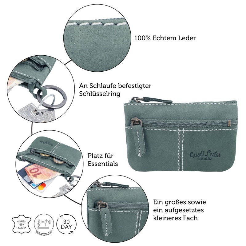 Gusti Rook Leather Key Case Key Holder 2a92-22-12, blue