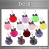 BUZZxSELECTION Women's Cat Ear Cat Leopard Print Keyring Charm Keychain